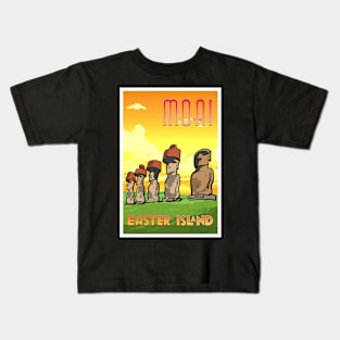 Moai Statues Of Easter Island Kids T-Shirt